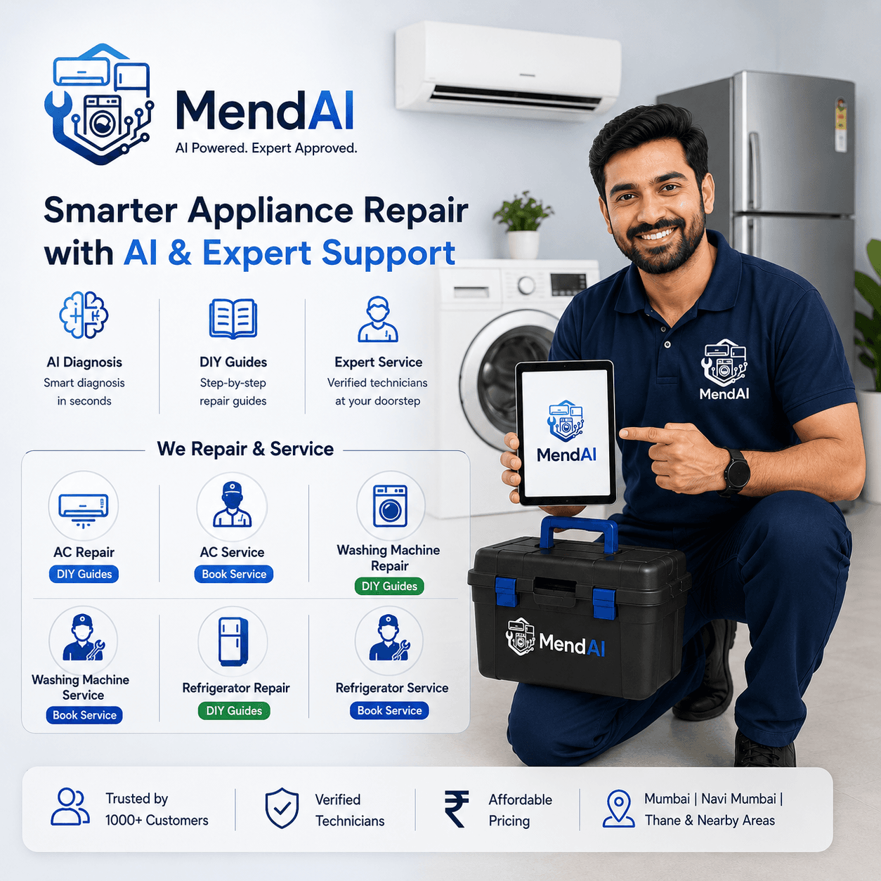 MendAI appliance repair service