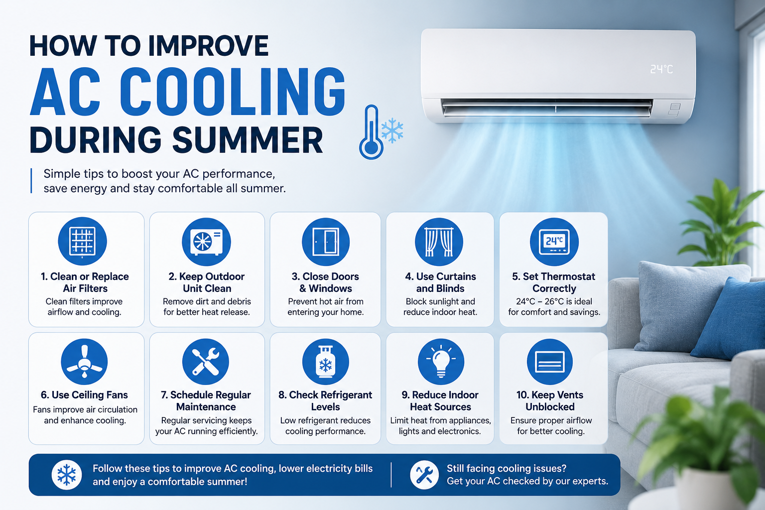 How to Improve AC Cooling During Summer
