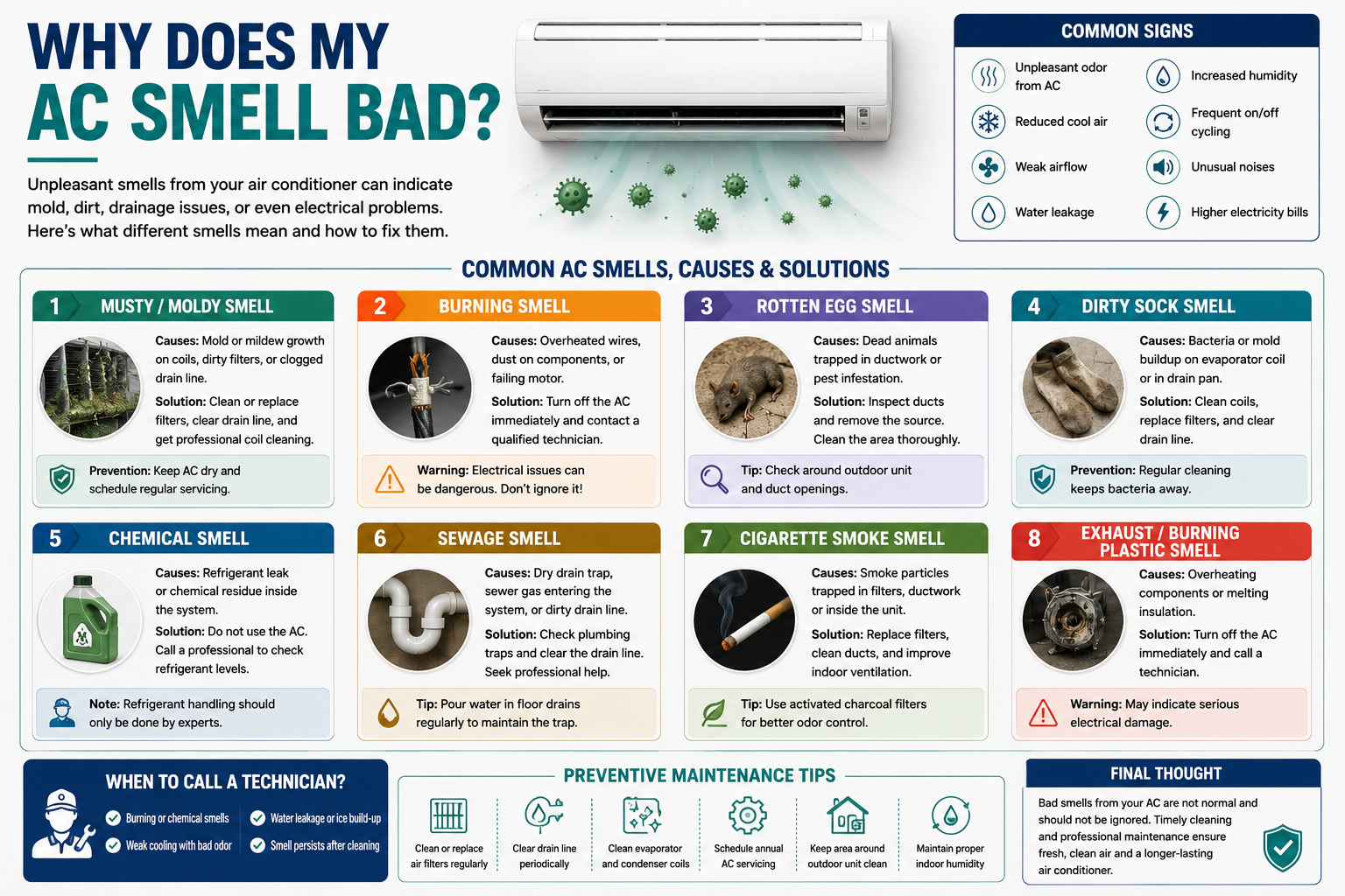 Why Does My AC Smell Bad? Causes and Solutions